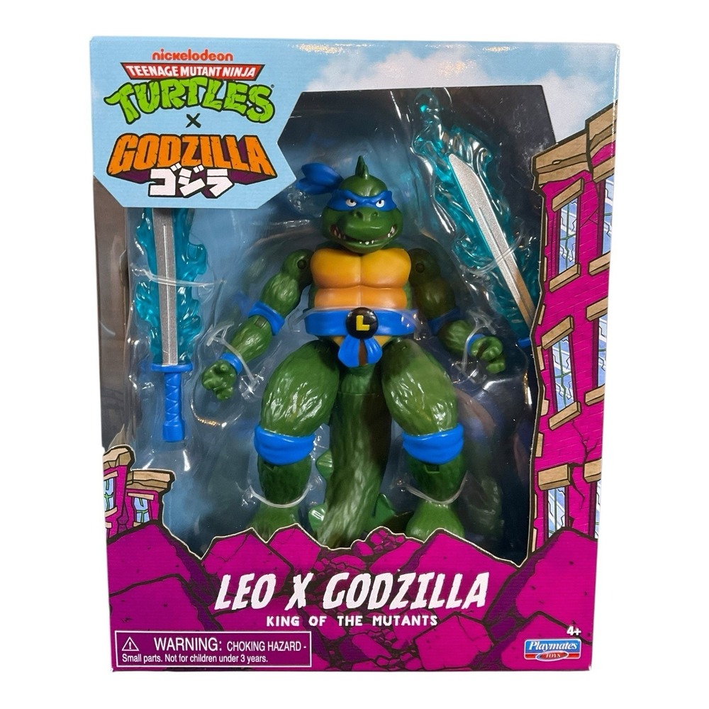 TMNT Teenage Mutant Ninja Turtles Leo X Godzilla  5" Figure New Playmates